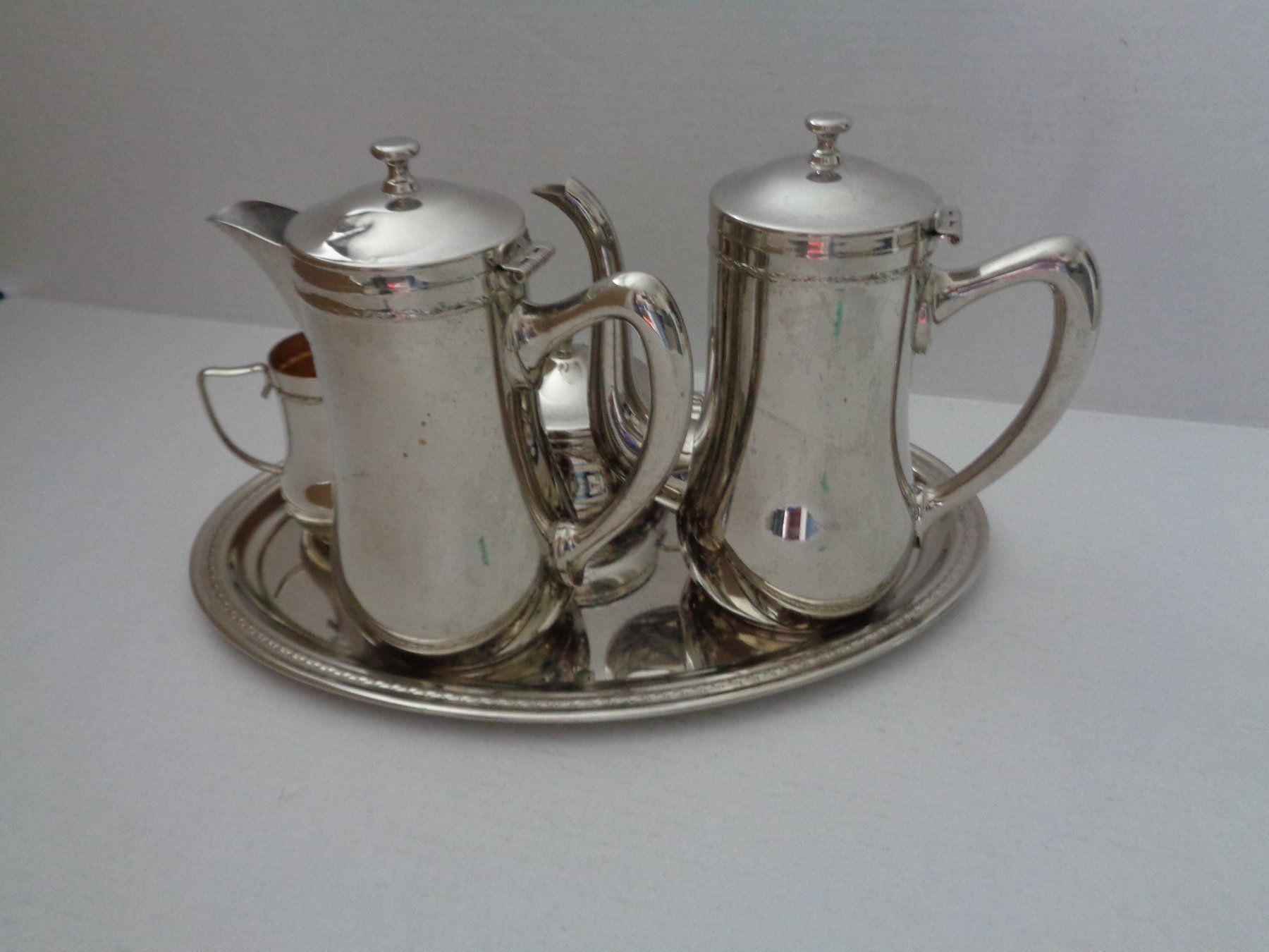 Geschirrsets: Tee-Set Chrom 6-teilig - Jugendstil – Gebraucht aus Chur von omonia 1