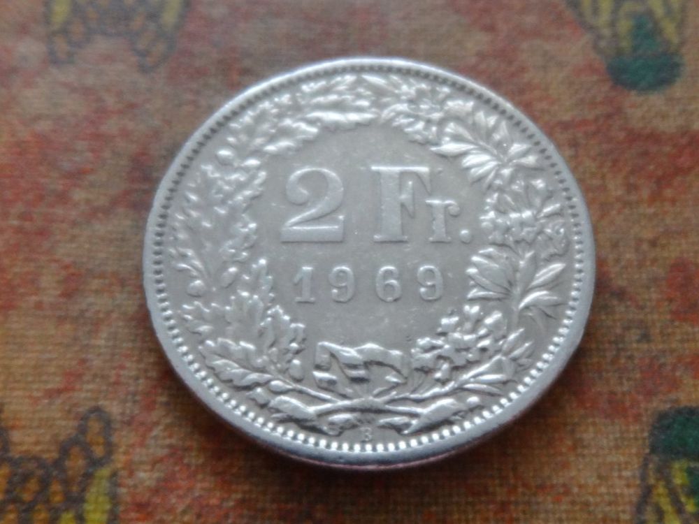 Alle Münzen: 2 Fr. 1969 – Gebraucht aus Romanel-sur-Lausanne von Swift13