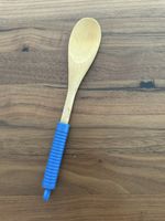 Kochlöffel Holz mit blauem Griff 20 cm