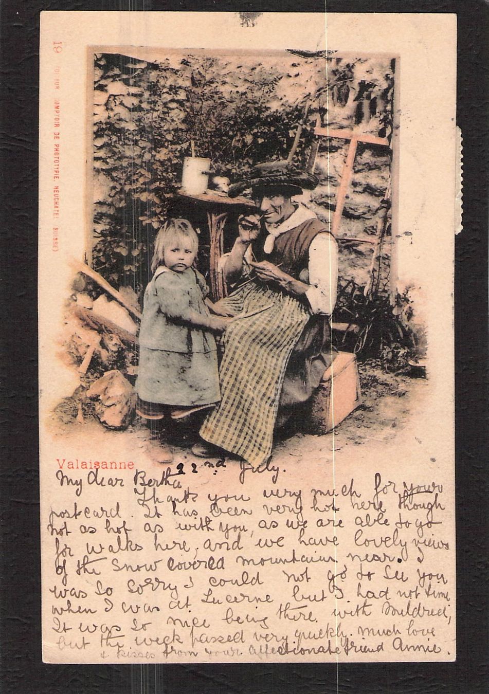 Cartoline postali: AK Wallis , gel. 1900 mit 2xUPU – Usato da Reichenburg venduto da Pipo-67