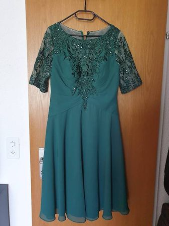Cocktailkleid mit Pailetten, A-Linie