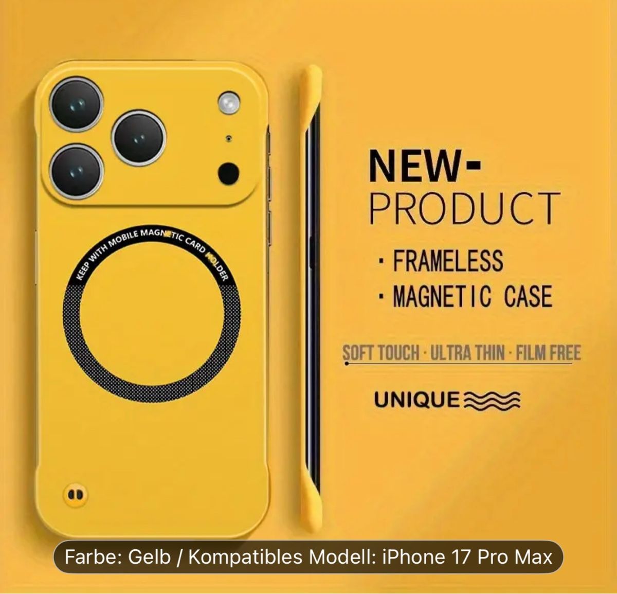 Apple Cover & Protezioni schermo: iPhone 17 Pro Max Hülle Schwarz – Nuovo e nell'imballaggio originale da Gisikon venduto da Fidii 2