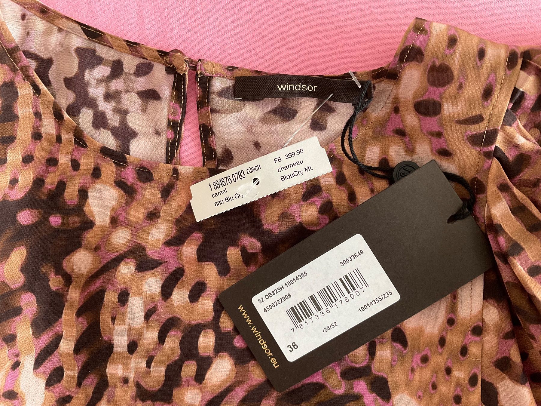 Windsor Camicette: WINDSOR 24% Seiden Bluse Gr 36 Camel NEU NP 400 – Nuovo e nell'imballaggio originale da Urdorf venduto da alda02 6