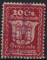 20 Cts. Fiskalmarke der Gemeinde STEFFISBURG