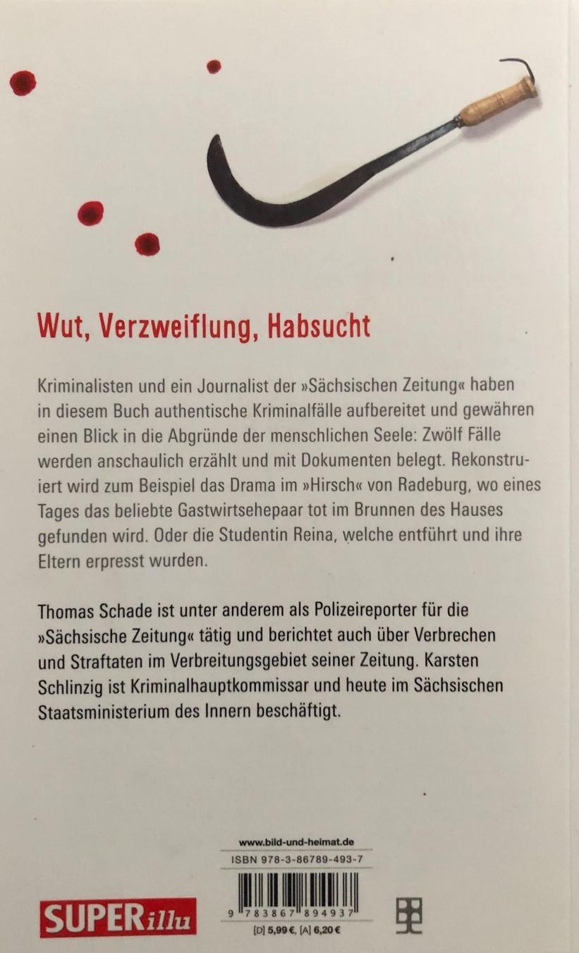 Bücher: Thomas Schade / Karsten Schlinzig - Tatort Sachsen, Krimi! – Gebraucht aus Hochfelden von powerplay61 1
