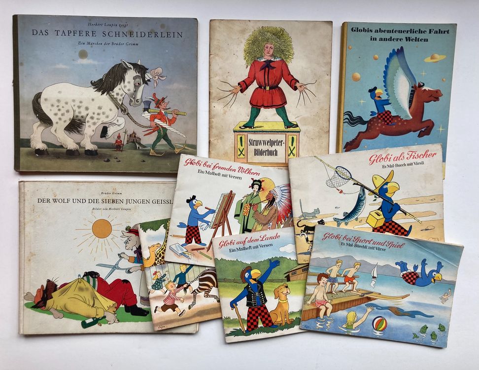 9 alte Kinderbücher 40er/50er Jahre mit GlobiBuch von 1953 Kaufen