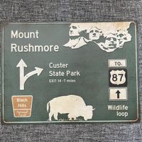 Mount Rushmore USA Schild