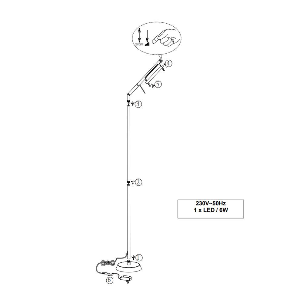 Lampen: LED Stehleuchte, Filigran, 162 cm Höhe – Neu (gemäss Beschreibung) aus Kreuzlingen von Smart-Light 3