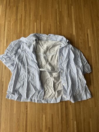Bershka Bluse gestreift blau/weiss - Sommer Oversized XS