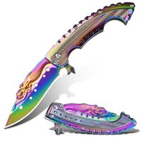 Klappmesser/Taschenmesser mit Meerjungfrau Regenbogenfarben