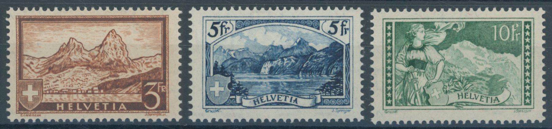 Tutti i francobolli: 1928/31 - Gebirgslandschaften - postfrisch ** – Nuovo (secondo la descrizione) da Schindellegi venduto da leecollect