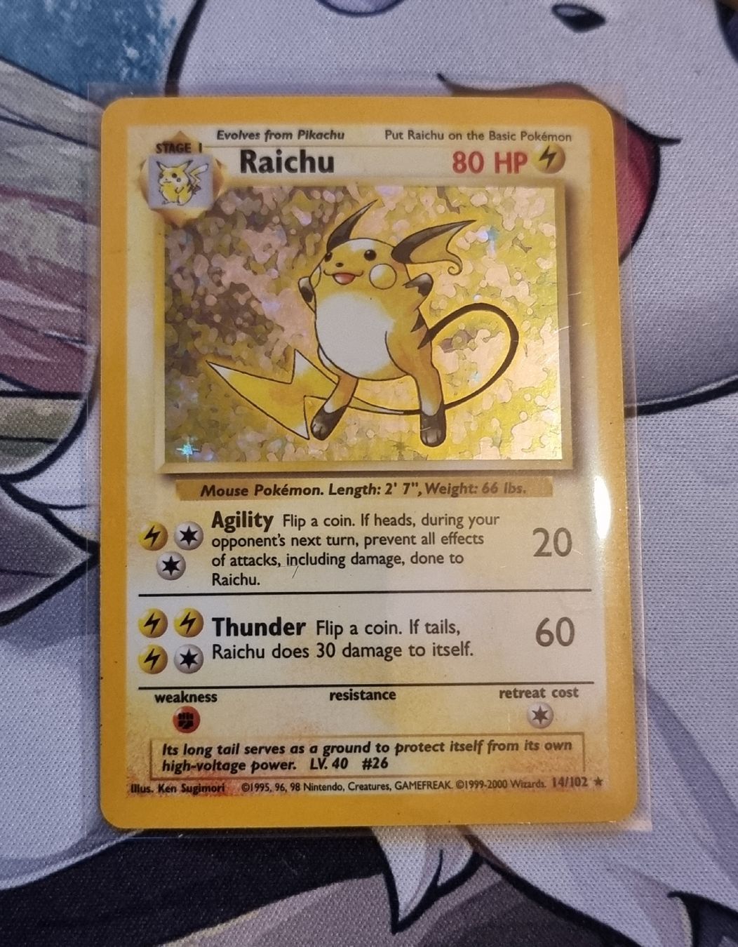 Vintage Raichu Pokemon Karte 1999 baseset shadowless (Gebraucht) in ...