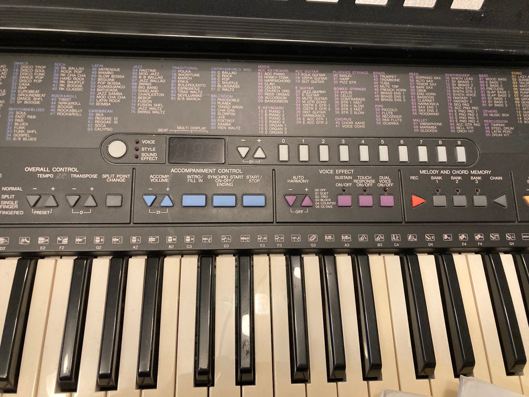 Yamaha Strumenti musicali: Keyboard Yamaha PSR-310 – Usato da Horgen venduto da Goros 2
