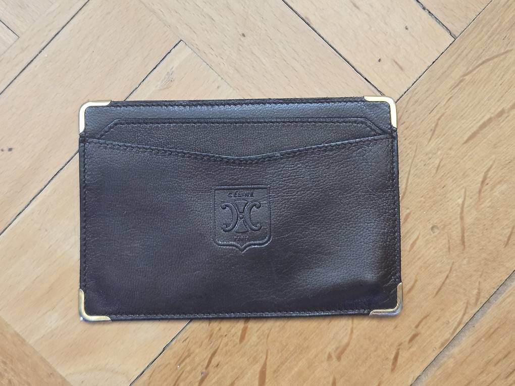 Celine Portafogli: Porte cartes en cuir marron Celine – Usato da Lausanne venduto da Flo1006
