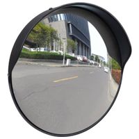 vidaXL Verkehrsspiegel Konvex PC-Kunststoff Schwarz 30 cm Ou