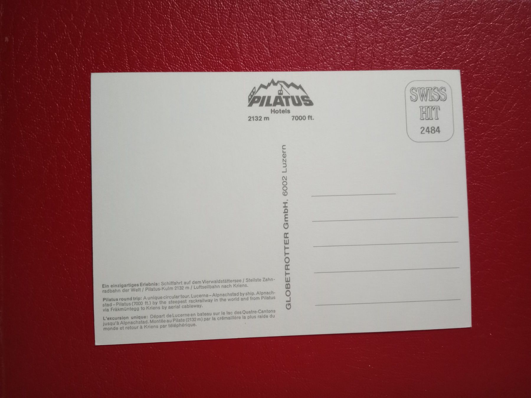 Cartoline postali: AK Pilatus Rundfahrt Bahn Schiff Luftseilbahn – Usato da Küttigen venduto da Melisch1000 1