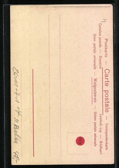 Cartoline postali: Raphael Kirchner sign. M. Raschka: Berga – Usato da Berlin venduto da bartko-reher 1