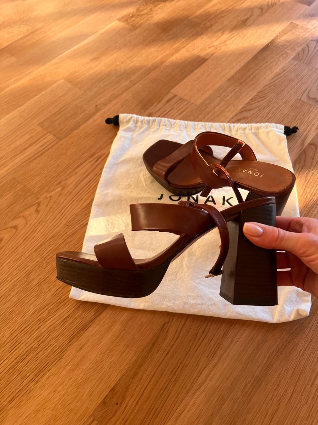 Jonak Damenschuhe: Jonak Paris Sandalen, aus Leder, Gr. 38 – Gebraucht aus Zürich von Dolce_90 2
