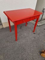 Vintage Tisch, Holz, Rot, Shabby Chic, 80x50cm, Top!