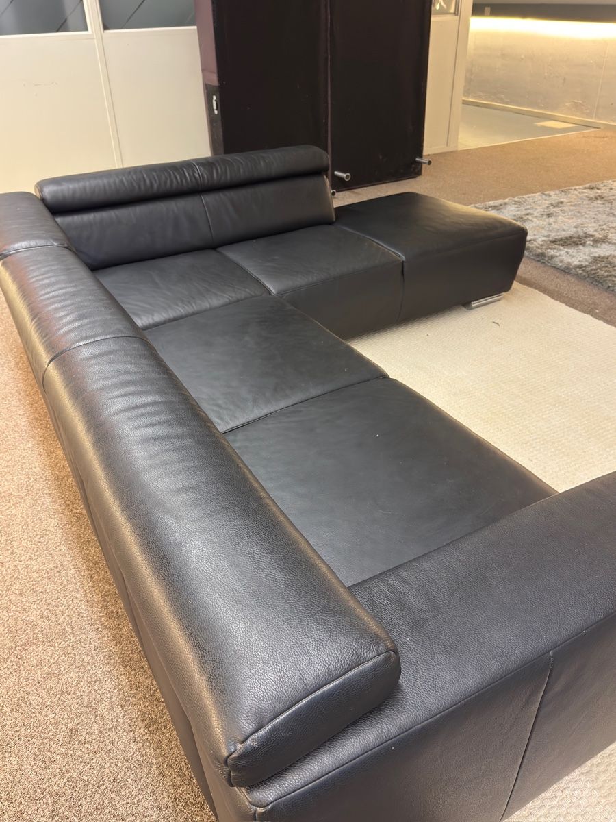 Sofas: Ultsch Polstermöbel Ecksofa, schwarzes Rindsleder – Gebraucht aus Fehraltorf von Sofalab.swiss 6