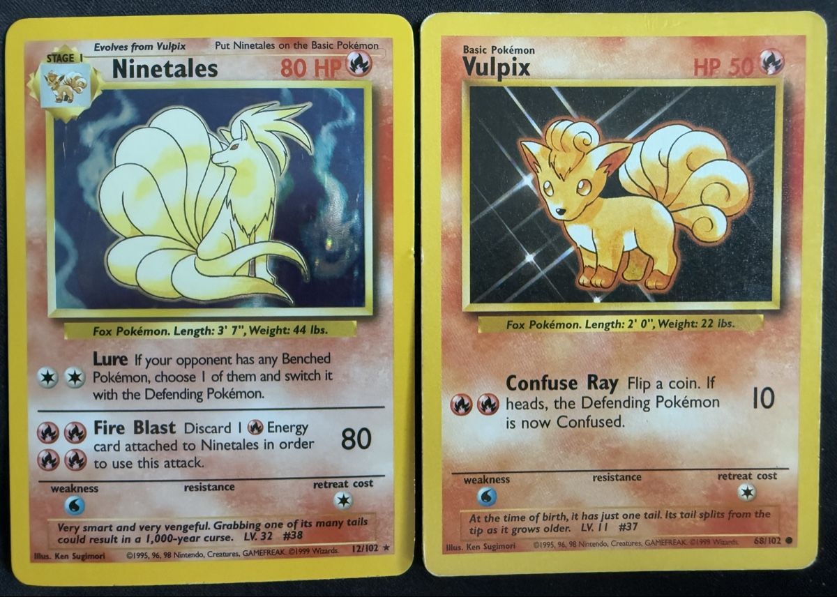 Pokémon Carte collezionabili: Ninetales & Vulpix Pokémon Base Set - 12/102 & 68/102 – Usato da Winterthur venduto da SiddyPokemon