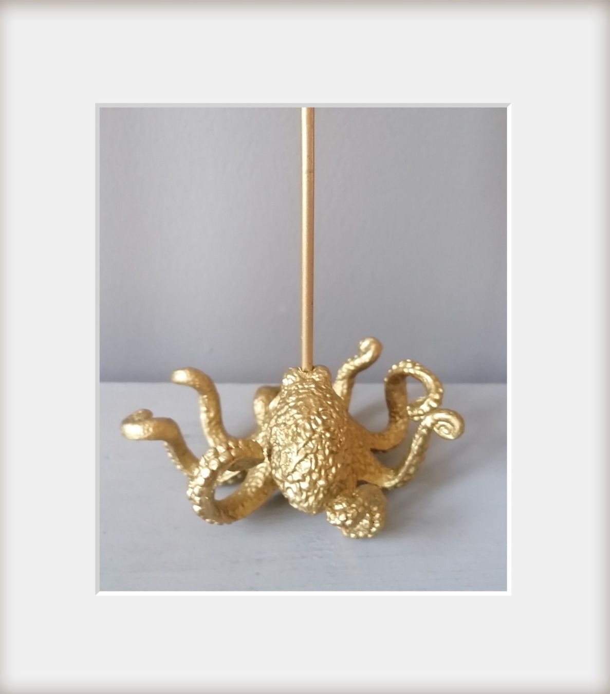 Portacandele: Goldener Kerzenständer mit Octopus – Nuovo (secondo la descrizione) da Wallisellen venduto da Muggeli1970 1