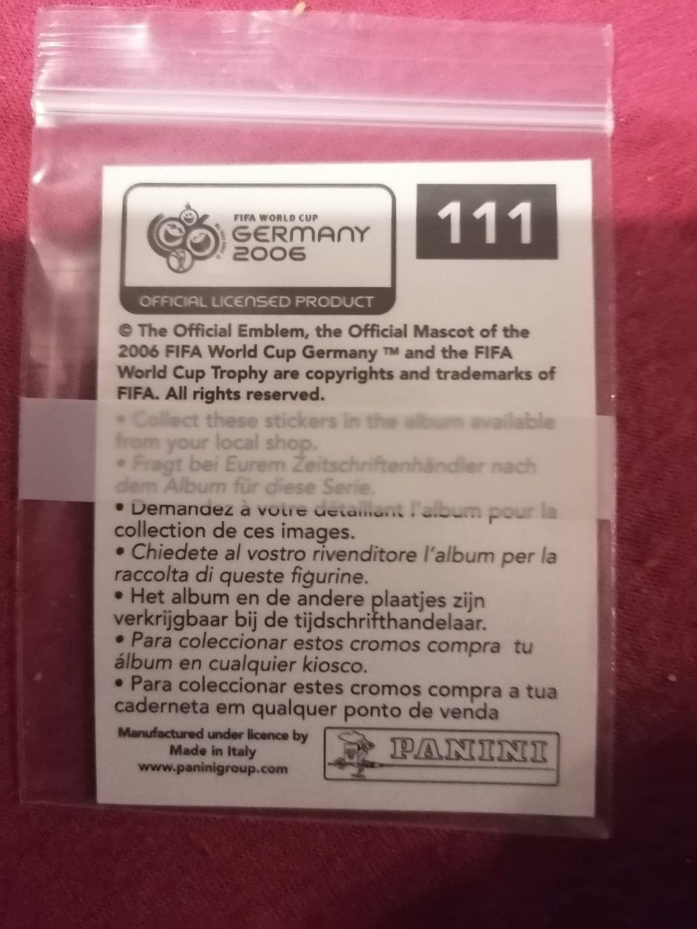 Panini Carte collezionabili: Panini WM 2006 Wayne Rooney Nr. 111 – Usato da Balsthal venduto da roh_dt72 1