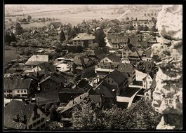 AK Aarburg, Teilansicht des Orts mit Häusern und Gassen