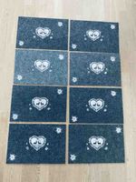 8 Filz Platzsets Hirsch Edelweiss Motiv Handgemacht NEU!
