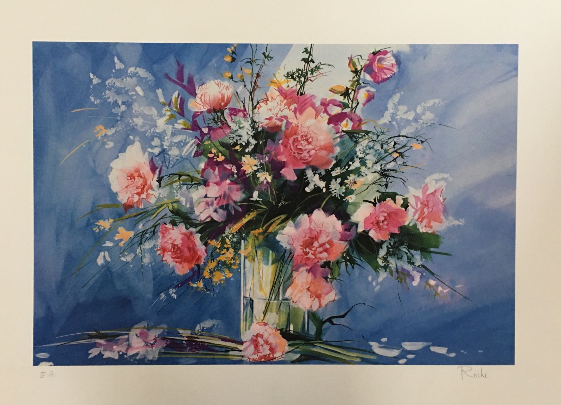 Grafica & Litografie: Roche  "Bouquet de Fleurs"    Farblithographie – Usato da Nennigkofen venduto da waltraub 2