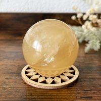 ✲ Optische Golden Honig Kalzit Kugel ✲ 148g / Ø 47mm Sphere