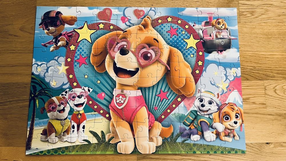 Paw Patrol Glitzer Puzzle 100 Teile ab 5+ (Neu (gemäss Beschreibung ...