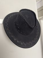 Chapeau de cowboy cuir noir - Look authentique garanti!