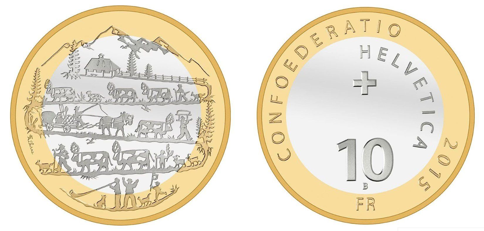 Tutti le monete: 2015. 10 FR. Alpabzug. – Nuovo (secondo la descrizione) da Solothurn venduto da Numis_4500