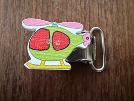 Nuggi Clip Helikopter - Baby Schnuller Clip -  Neu