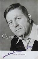 Herbert Mensching (1928-1981) Schauspieler - Autogramm