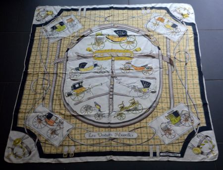 Seidentuch / Foulard en soie Hermès   88 x 88 cm