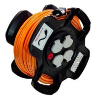 Hand Kabelrolle Hartgummi T12 schlagfest, mit Purkabel 1,5