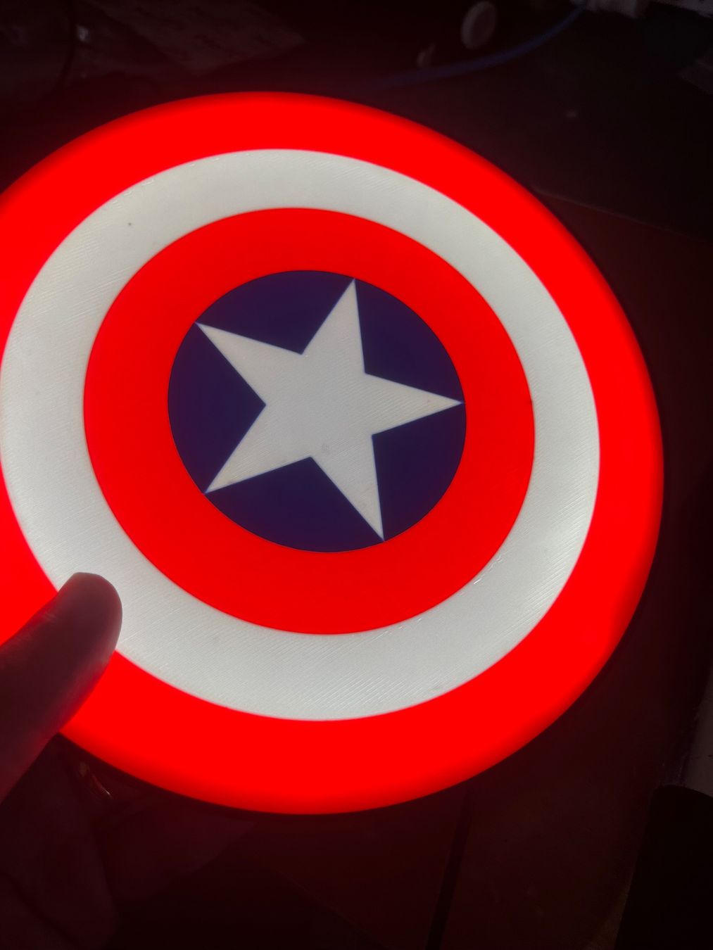 Lampade: Lampe LightBox LED Captain America – Nuovo (secondo la descrizione) da Noville venduto da Berlusconi55