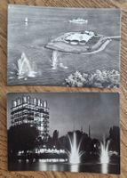 SAFFA 1958, Zürich, Insel mit Tea Room, Wohnturm bei Nacht
