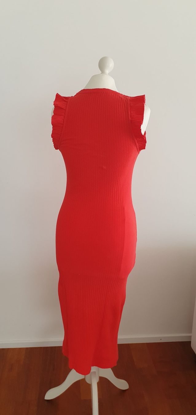 Mango Vestiti: Maxikleid korallenrot Gr 34, Baumwolle – Usato da Stansstad venduto da InStyle8 4