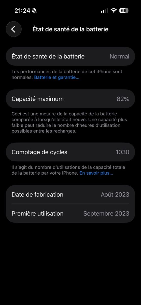 Apple Portables: iPhone 15 pro 128GB – D'occasion à Court par mae_pl7l 1