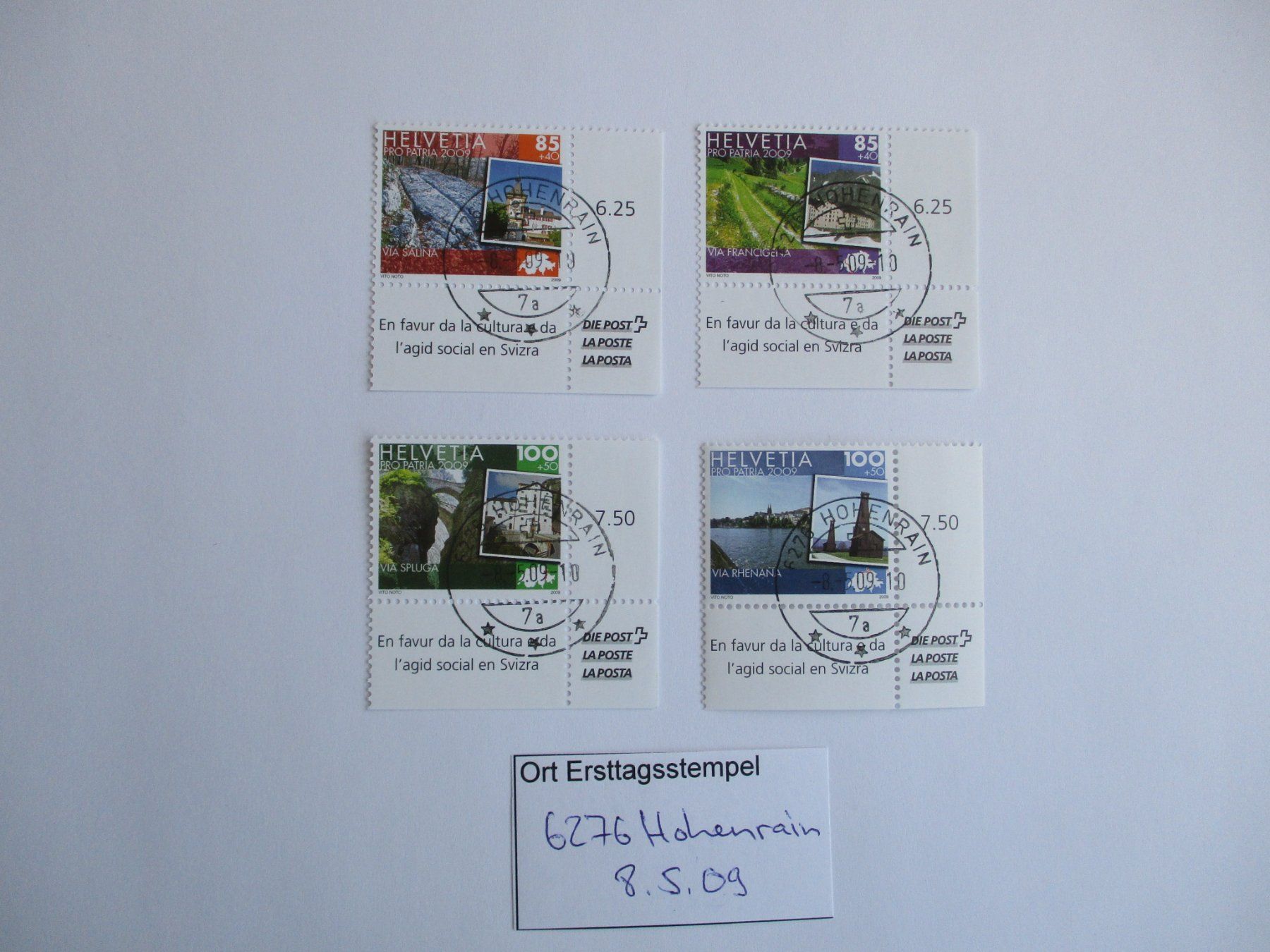 Tutti i francobolli: Voll Ort Ersttagsstempel 6276 Hohenrain – Usato da Langnau b. Reiden venduto da Aktuell88
