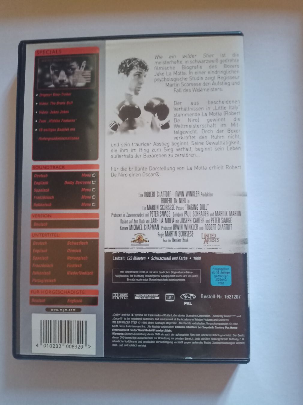 Tutti i DVDs: Wie ein wilder Stier - Robert De Niro DVD Special Ed. – Usato da Tann venduto da Veebee6 1