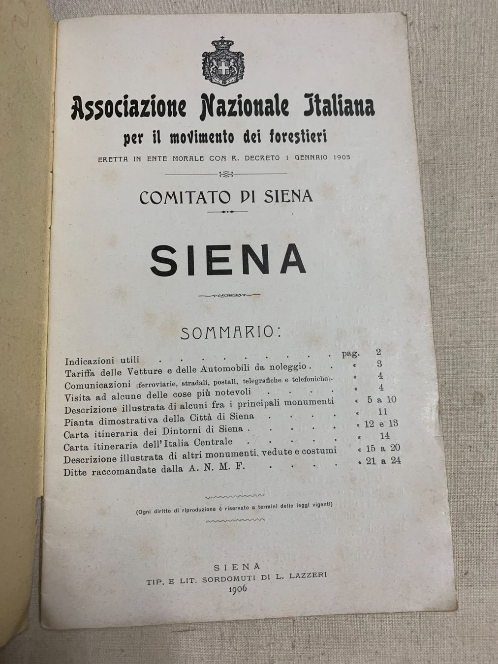 Cartoline postali: Italia - Siena - 1906 – Usato da Sorengo venduto da 74in 2