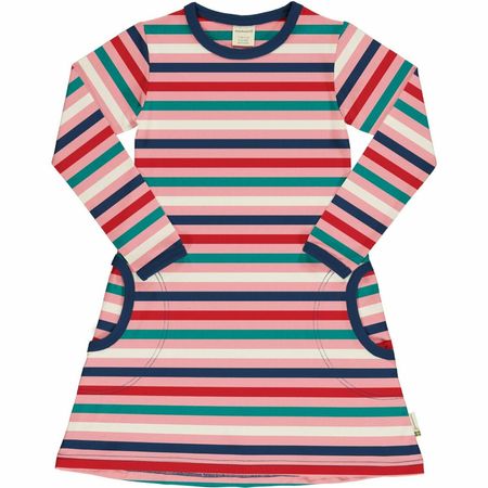 Maxomorra Kleid Stripe Blossom 110/116