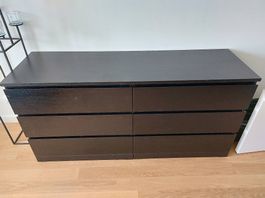 Ikea MALM Sideboard Kommode schwarz