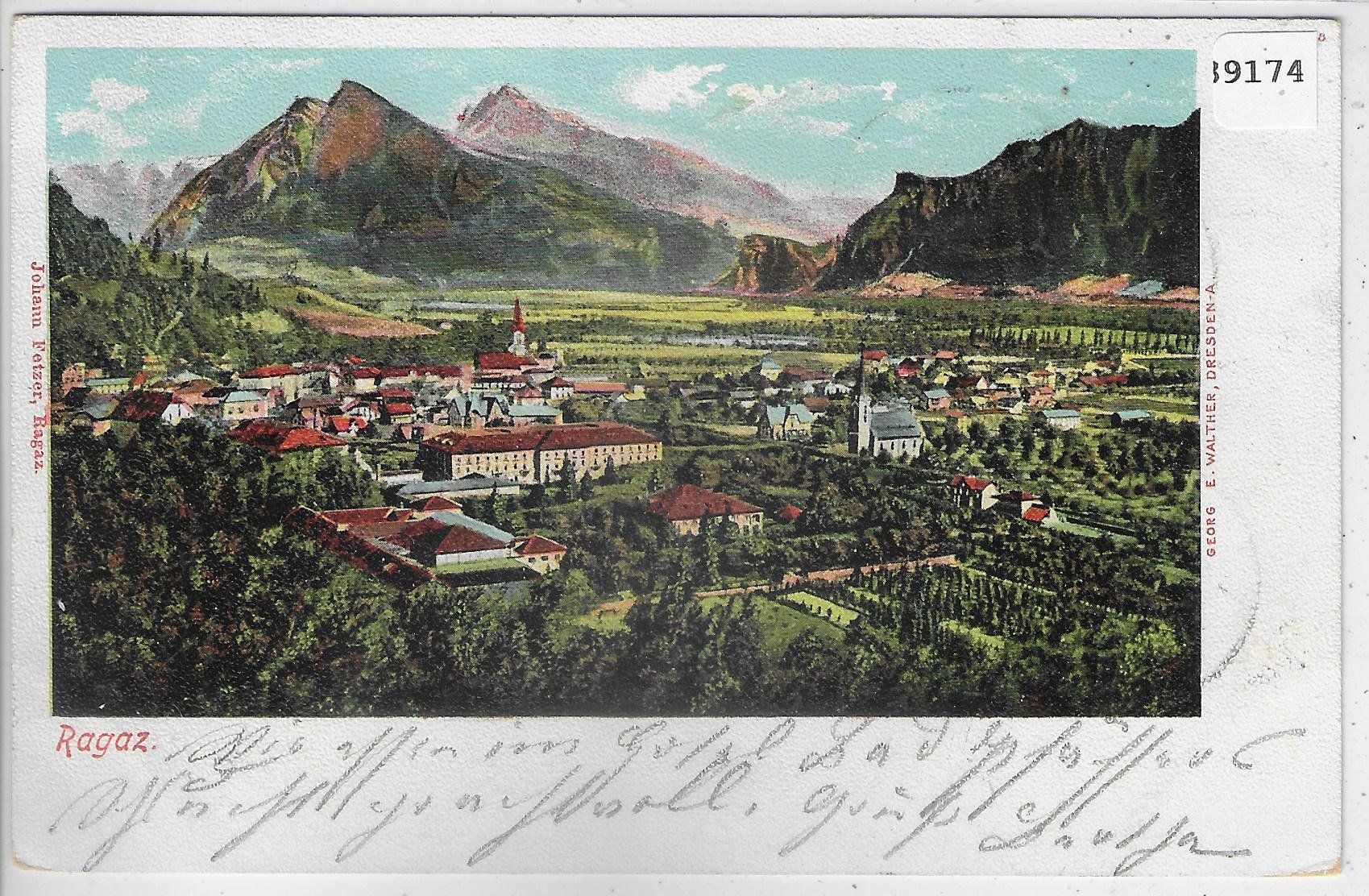 Cartoline postali: Ragaz - Generalansicht - coloriert – Usato da Ettingen venduto da Kartenplanet