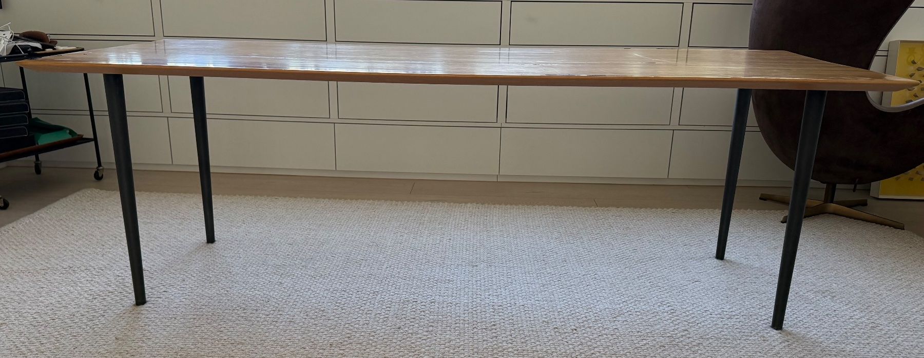 Tavoli: Grosser Ess- oder Bürotisch 220 x 94 cm -- Massiv Kirschholz – Usato da Zürich venduto da hestler