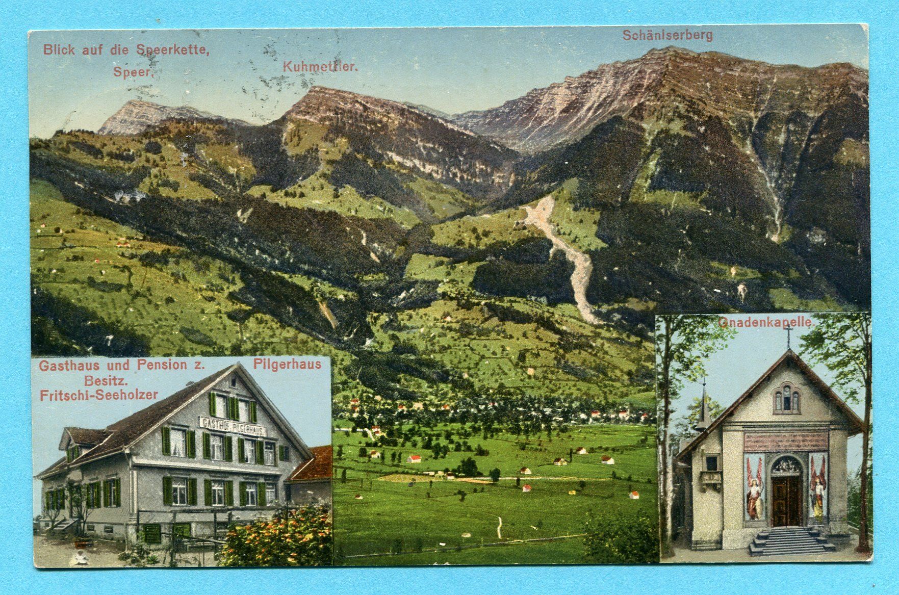 Ansichtskarten: Gruss aus Maria Bildstein, Benken 1918 – Gebraucht aus Opfikon von Prophila